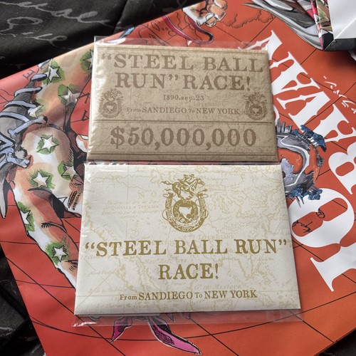 Steel ball run postcard - ball,