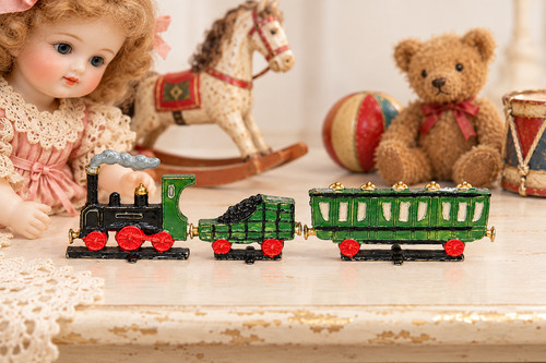 Train miniature ancien plat - ancien,