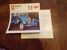 FICHE CARD carte car voiture france bugatti type 40 1926.1933