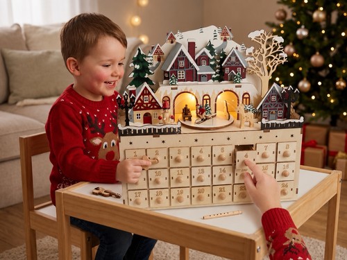 Calendrier avent village - calendrier, de