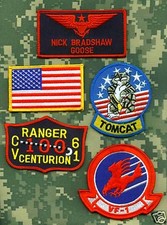 FANCY DRESS HALLOWEEN COSTUME TOP GUN MOVIE PROP: ⭐GOOSE⭐ 5-PATCH vêlkrö SET