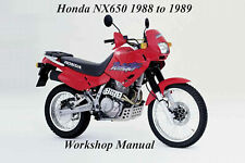 HONDA NX650 1988 to 1989 WORKSHOP MANUAL - PDF Files
