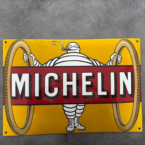 Michelin plaque émaillée - michelin,