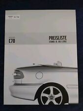 Volvo C70 Price List 8/7/2002