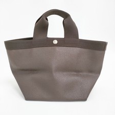 Herve Chapelier 707 GP Luxe Boat Tote M Old Tag Double Handle Bag Brown5-090...