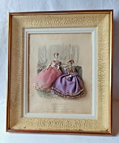 Cadre vitrine ancien mode - cadre,