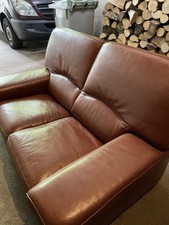 Canapé en cuir marron