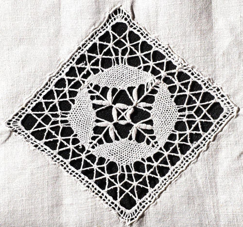 Dentelle fuseau point esprit - point, d'esprit