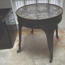 Tolix Zebra Marble Round Coffee Table
