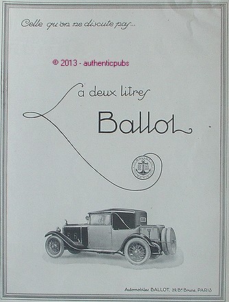 Publicite automobile ballot - automobile, la