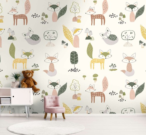 Papier peint motif enfant avec - peint,
