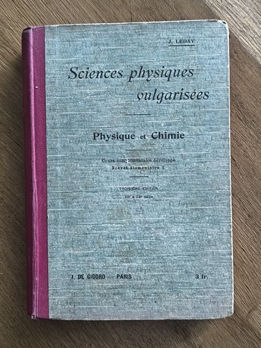 Livre scolaire ancien sciences - scolaire,