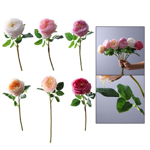 Rose artificielle romantique - rose,