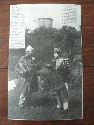 Carte postale ancienne vers - carte,