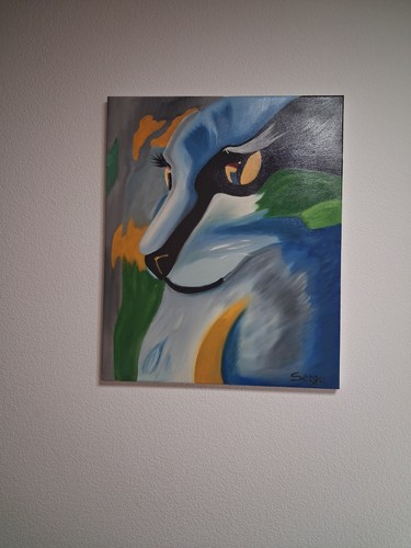 Tableau chat sur toile - chat",