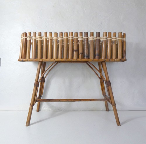 Porte plante rotin - plante,