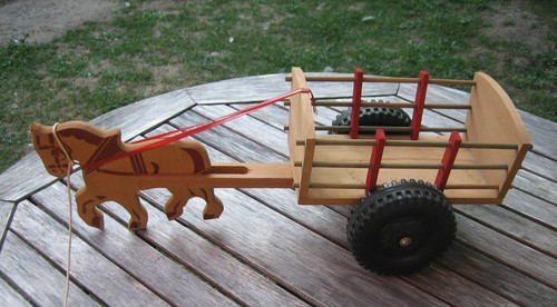 Jouet ancien tirer cheval - à,