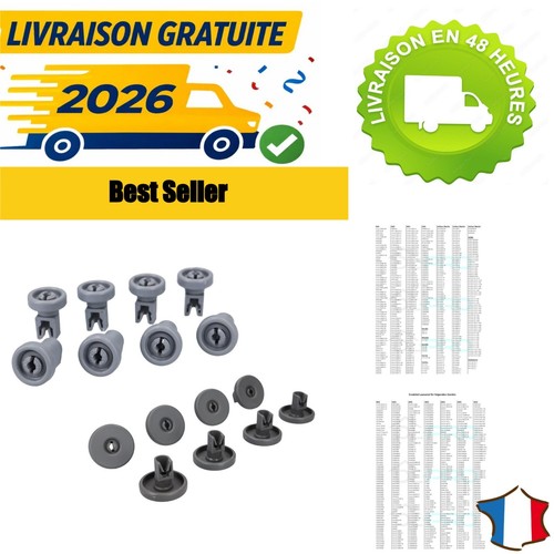Rouleaux panier lave-vaisselle