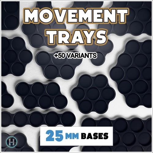 Movement tray 25mm - 25mm, round