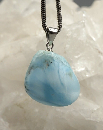 Pendant larimar pierre à - en,