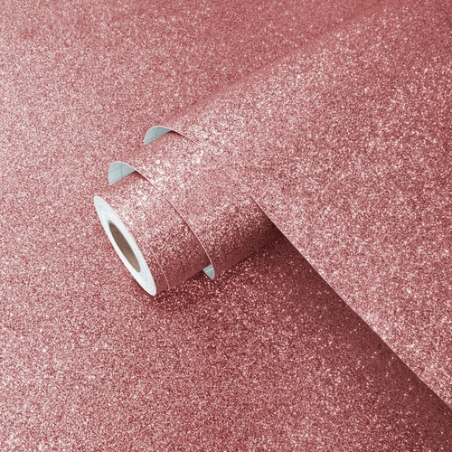 Papier peint paillettes rose - peint,