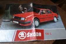 Skoda 130L Advertising Flyer Brochure 1988 Auto GDR Collector Vintage