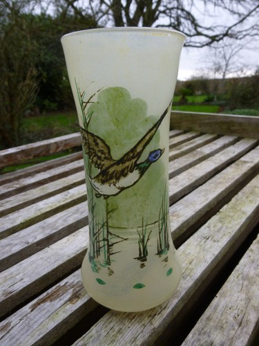 Ancien vase emaille - emaille, canard
