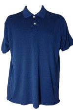 McGregor Men's Medium Blue Short Sleeve Pull-Over Regular Fit Polo Shirt --Good