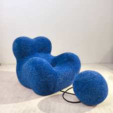 Custom Striped Lounge Chair, Modern Designer Chair, 30 Colors & 6 Materials, 