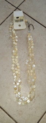 Collier coquillages beige - de,