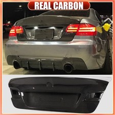 REAL CARBON Rear Trunk Boot Lid Spoiler Cover For BMW E92 328i 335i 325i 2008-11