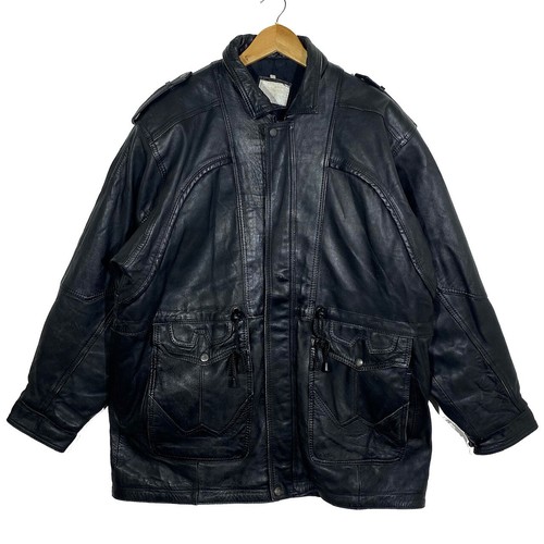Veste cuir noir vintage - noir,