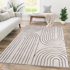 Tapis Pile Courte Chambre Adulte Salon Motif Geometrique 3D Abstrait