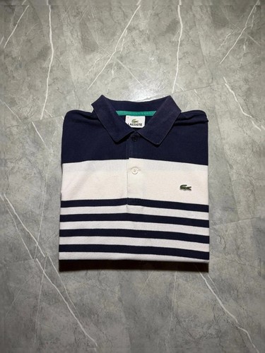 Polo lacoste rayure - lacoste, blanc