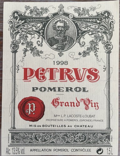 étiquette grand vin pomerol - Étiquette,