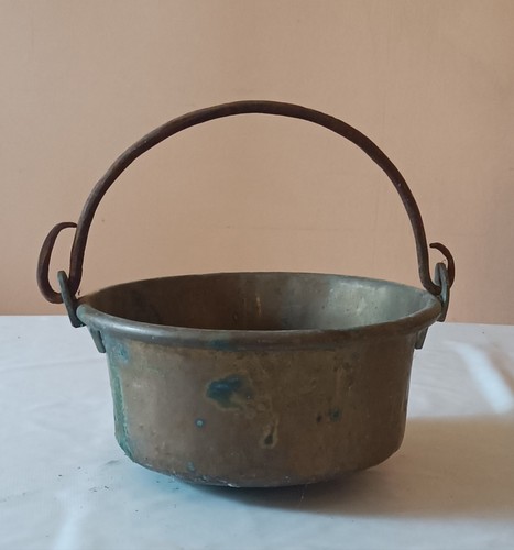 Chaudron ancien laiton 31cm - chaudron,