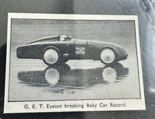 1930'S Amalgamated Press  G.E.T.  EYSTON BREAKING BABY CAR RECORD