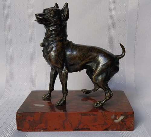 Statuette chien bronze - statuette,