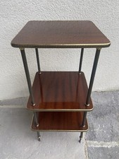 Vintage 40-60 Meuble Appoint Bout Canapé Étagère DLG JANSEN Palissandre Laiton
