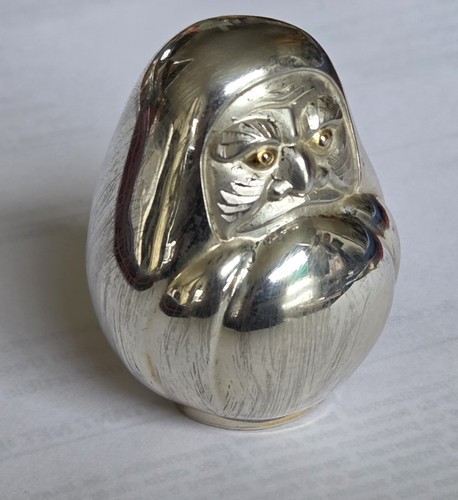 Rare daruma japonais argent - japonais,