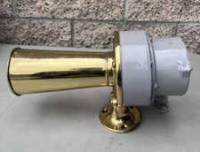 Antique Maritime Marine Nautical Brass Navy Ship Horn Whistle Pull Chain 12"