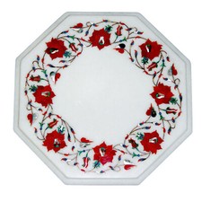 Plateau De Table En Marbre Fait Main En Cornaline Pierre Semi Précieuse