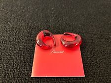 Pair of Red Baccarat Crystal Creole Earrings