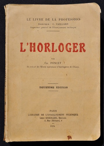 Horloger livre de la - "l'horloger",