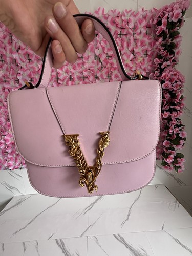 Versace sac main cuir rose - sac,
