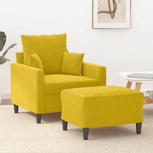 Fauteuil avec repose - -pied, bleu