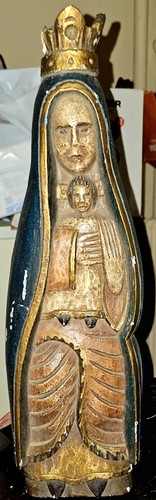Sculpture bois vierge art - sculpture,