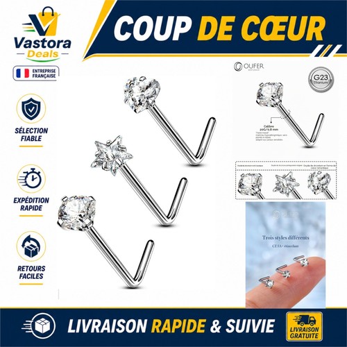 Piercing nez titane - g23, 20g