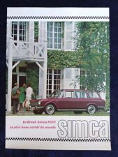 Simca 1500 Break, Original 1966 Advertising