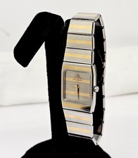 WOMANS BAUME & MERCIER 5820.038 MONTE CARLO 18K STAINLESS QUARTZ WRISTWATCH,RUNS